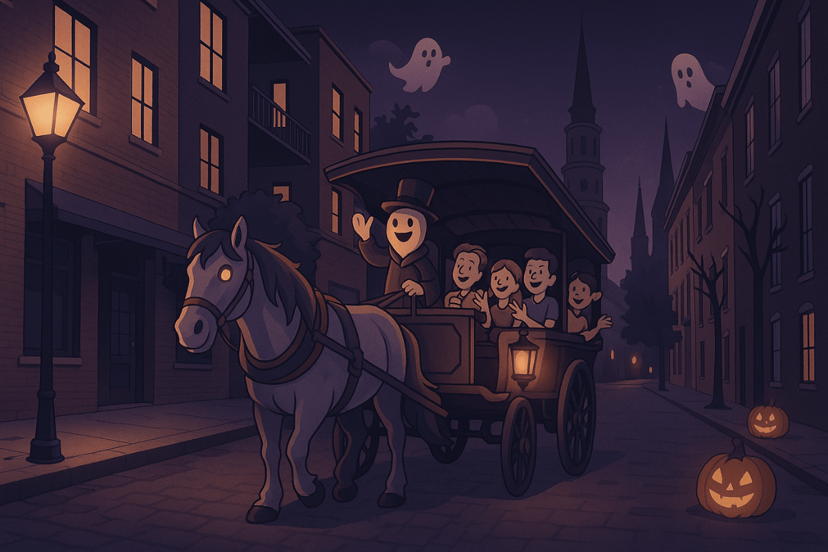 Haunted Evening Horse and Carriage v2 Haunted Evening Horse and Carriage